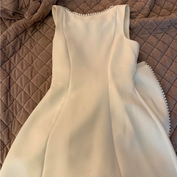 BABYBOO Carrie Chic White removable Bow Mini Dress wedding graduation prom - Picture 6 of 7